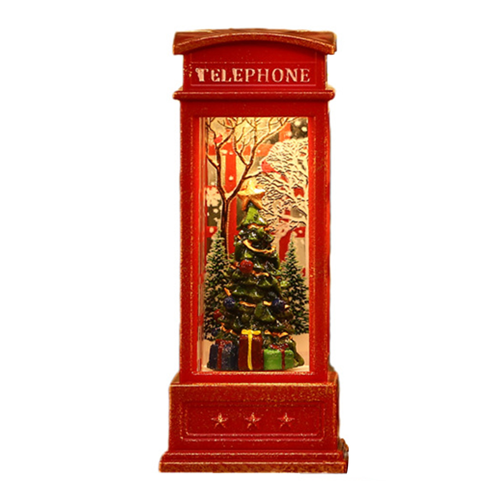 Schneekugel, Laterne, Telefonzelle, Weihnachtsbeleuchtung Für Bar, Karaoke Oder Weihnachtsbaum.