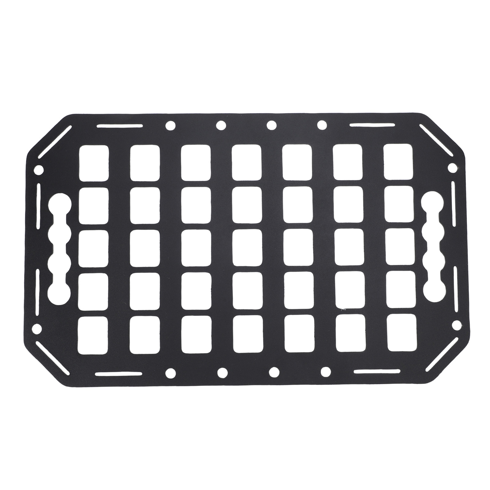 Molle-gepäckträger Für Pickup-ladeflächen, 15 X 9,25 X 0,08 Zoll, Aluminium, Kompatibel Mit L-schienen. Ideal Zur Aufbewahrung Von Werkzeug Und Ladung Auf Pkw, Suvs, Pickups, Vans Und Wohnmobilen.
