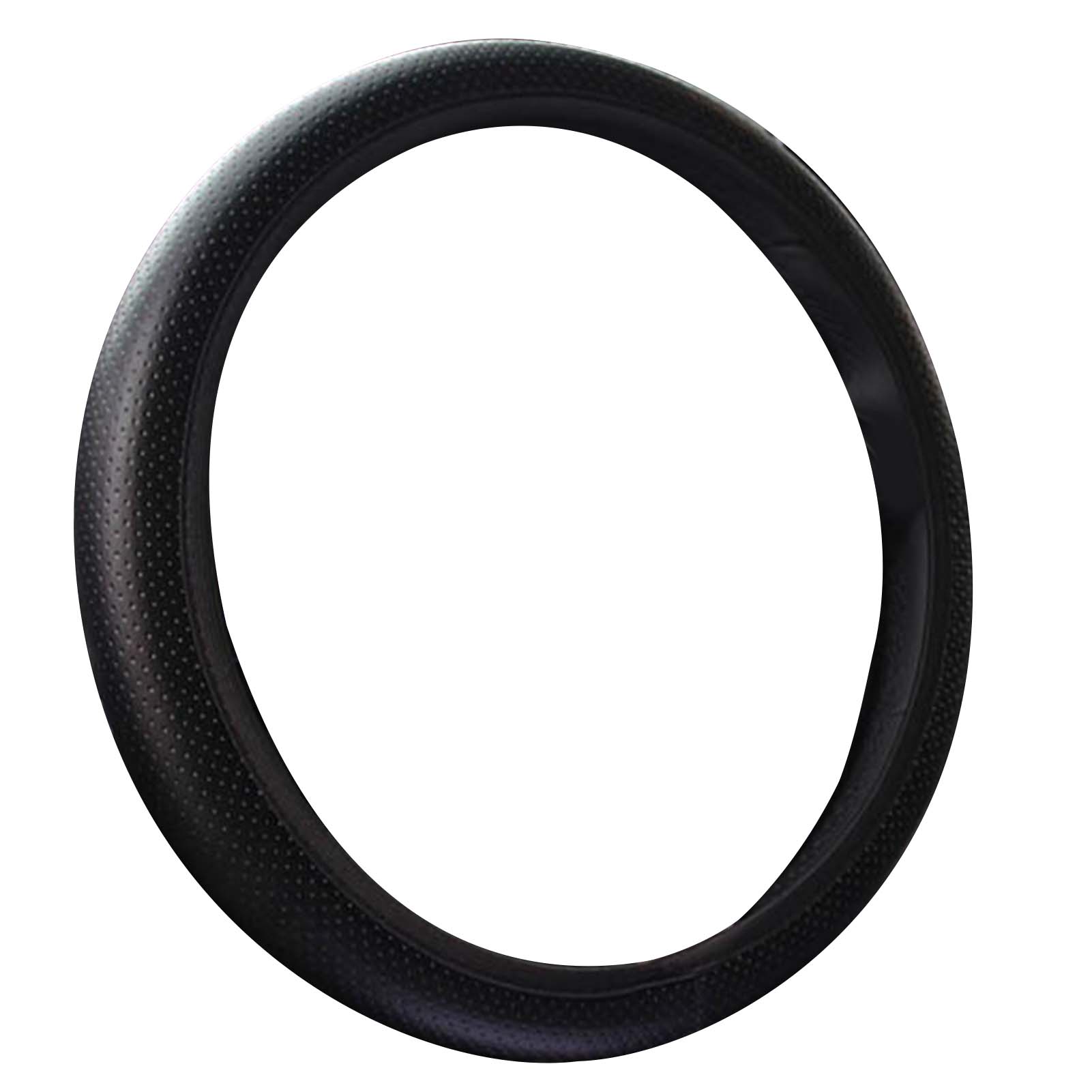 Universeller Lenkradbezug Aus Schwarzem Kunstleder, 38 Cm Durchmesser, Für Autos.