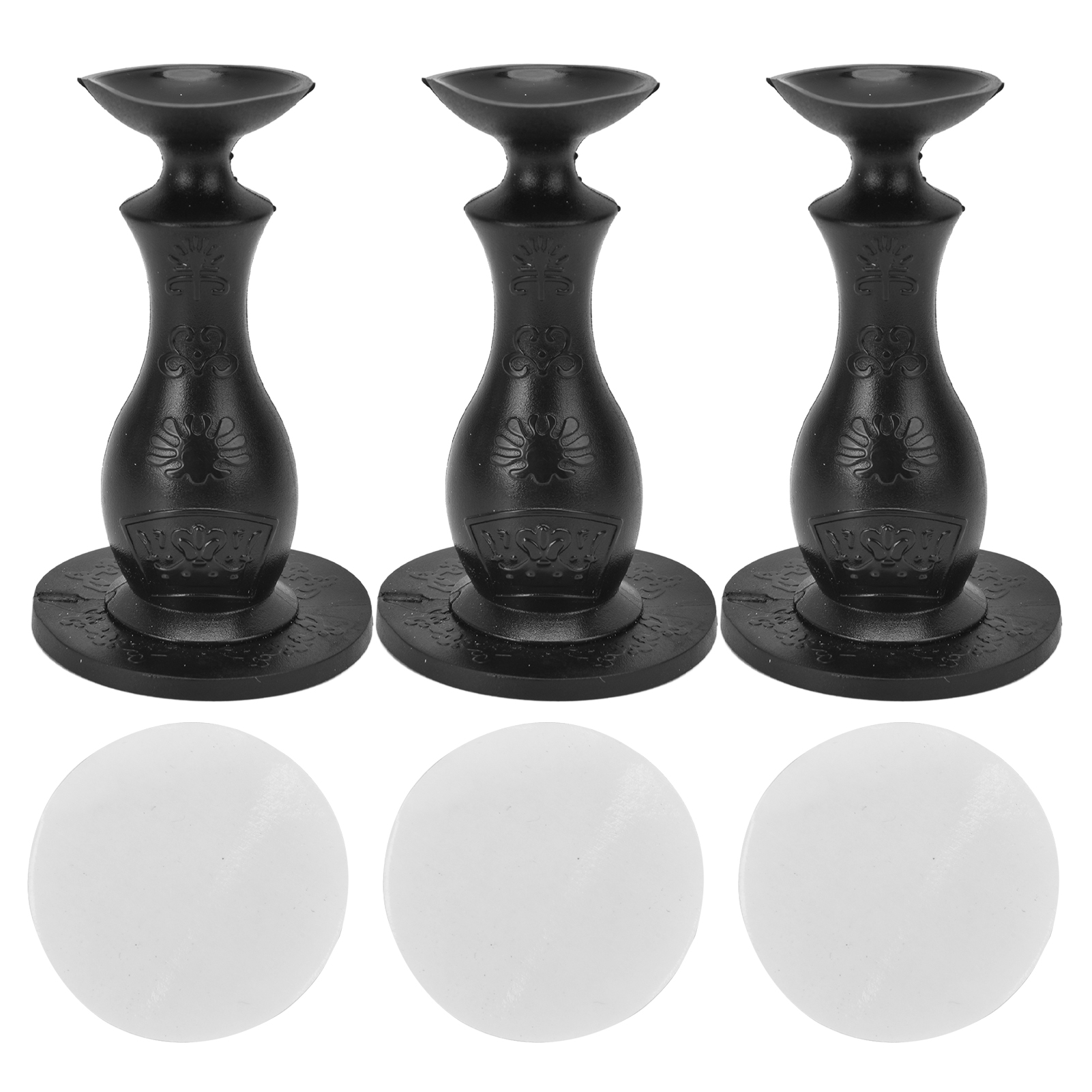 3er-set Türstopper Für Frontlader-waschmaschinen, Gummifüße Für Den Hausgebrauch, Schwarz