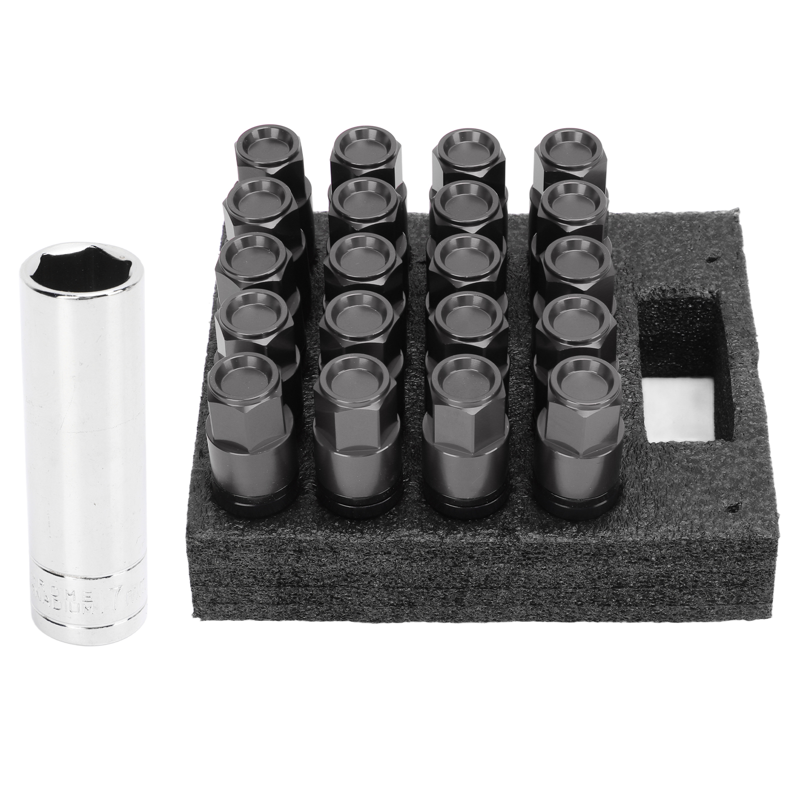20 Radmuttern Mit Kappen M14x1,25 Mit Kegelsitz, Aus Stahl, Aluminiumlegierung Und Titan Für Pkw