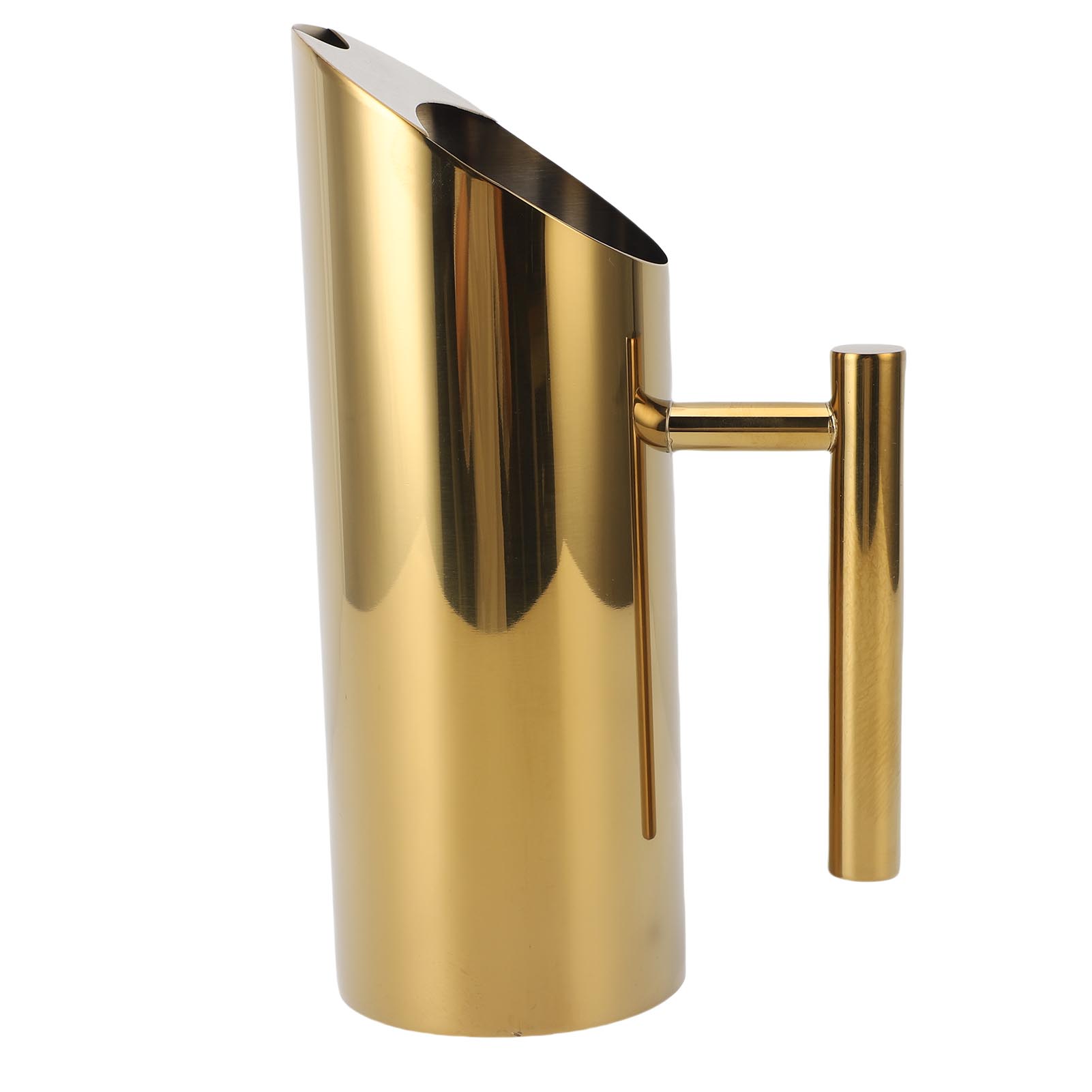 1-liter-wasserkaraffe Aus Edelstahl 304, Gerader Korpus, Spritzsicherer Ausgießer, Ideal Für Cocktails, Blütentees Und Kaltaufgüsse (goldene Farbe).