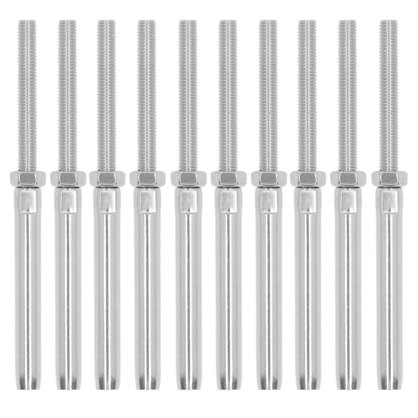 Satz Mit 10 Gewindenietschrauben Aus Edelstahl Für Kabelgeländer, M10, 5 Mm/0,2 Zoll