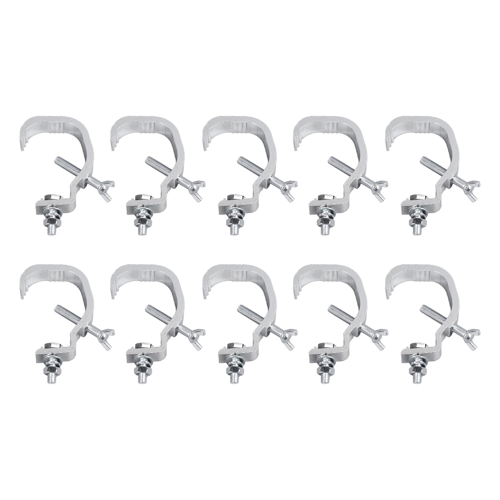 Set Mit 10 Multifunktionalen Befestigungshaken Aus Aluminium Für Bühnenbeleuchtung Und Konzertscheinwerfer.