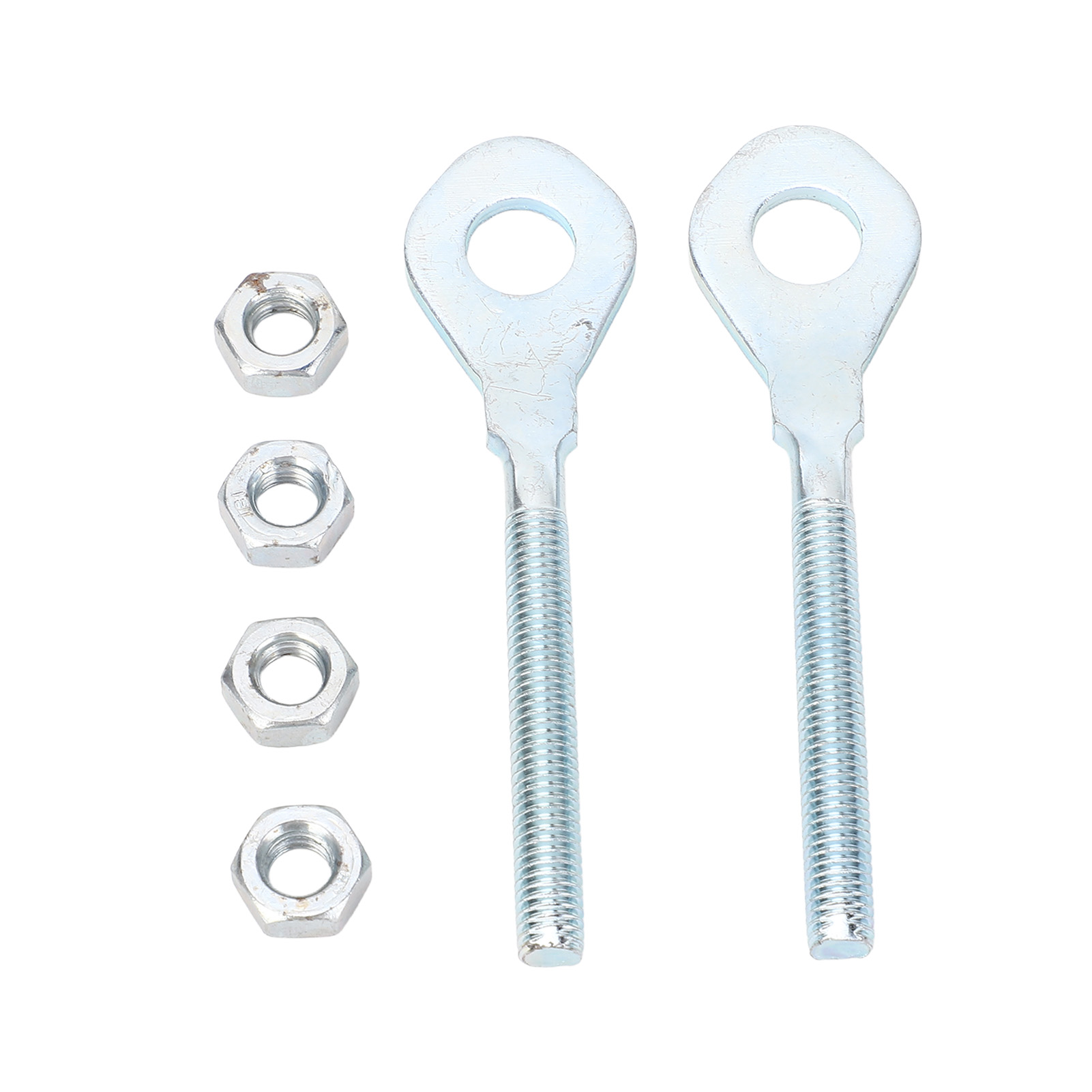 Set Aus 2 Rostfreien Edelstahl-kettenspannern, Lange Lebensdauer, Für Quads Und Offroad-motorräder 50, 70, 90, 110, 125 Und 250 Cm³.