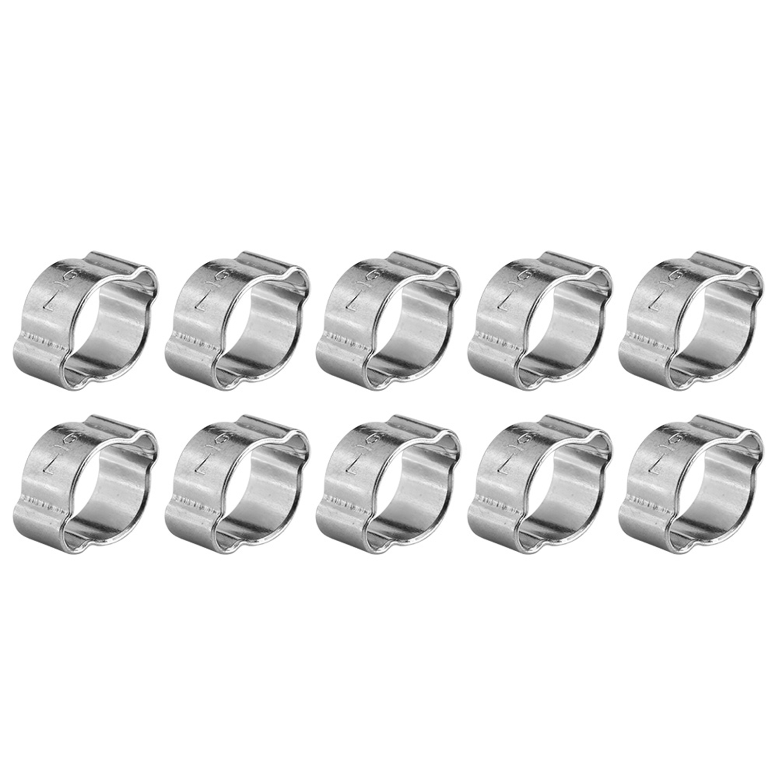 10 Verzinkte Doppelohr-schlauchschellen Aus Eisen 5-23 Mm Für Kraftstoffschläuche (7-9 Mm)