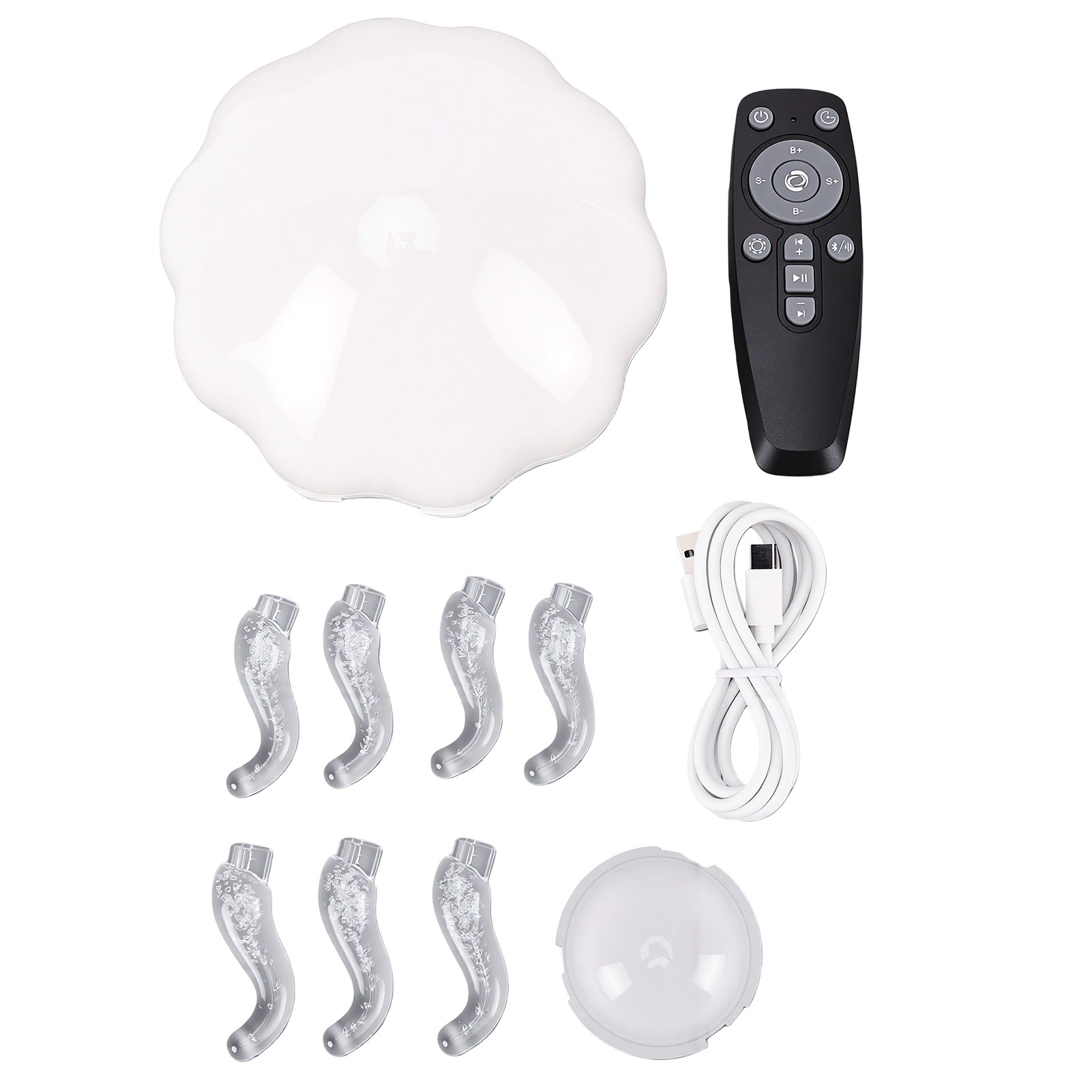 Quallenprojektor Mit Lampe Und Bluetooth-lautsprecher Mit 8 Wechselnden Farben Zur Schlafzimmerdekoration