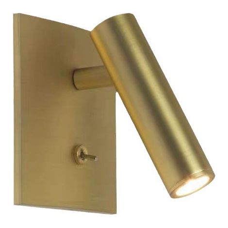Wandlampe Für Den Innenbereich, Modern Und Um 90° Drehbar, Mit Schalter, Ideal Zum Lesen, Im Schlafzimmer Oder Wohnzimmer (4000k, Gold)
