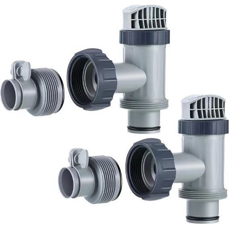 Außen-pistonventil, 2 Stück - Mit Zwei B-adapter, Schlauchanschluss Für Pool-pistonventil