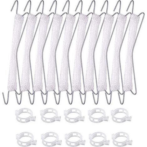 10er-pack Tomatenhaken Mit Schnur, Für Tomaten Und Gurken, Gewächshäuser Und Anderes Gemüse, 10 Haken (10 Meter Draht) + 20 Schlaufen