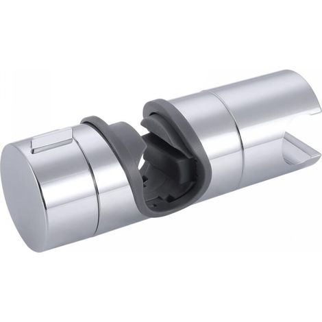 Duschstangenhalter, Austauschbare Handbrausehalterung, Verstellbarer Brausekopfhalter Für Durchmesser 18-25 Mm, Chrom, Grau