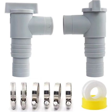 2er-set Wartungs-/absperrventil Für Pool Mit 32-mm-schlauchanschluss, Absperrhähne Für Pools, Doppelte Split-rohr-ventilkolben-zubehörteile Für Pools