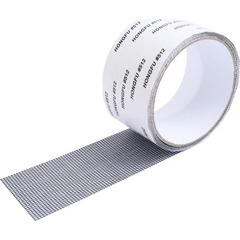 Mückenfenster-reparaturstreifen – 5 Cm Breit, 2 M Lang – Zuschneidbar, Wasserdicht, Starke Haftung, Reparatur Von Fensternetzen, Grau