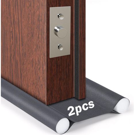 2er-pack Türstopper Aus Wasserdichtem Oxford-stoff, Für Sicherheitstüren Mit Einer Dicke Von 8,5 Cm Bis 10 Cm, Grau