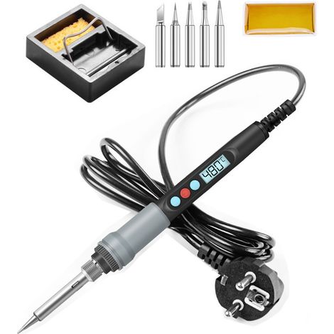 90-w-lötkolben Mit Innenheizung, Einstellbare Temperatur, Digitalanzeige Mit Schalter Und Lcd-display, Automatische Standby-funktion, 110 V/220 V