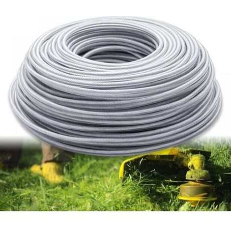 Fil Debroussailleuse 3mm Renforce, Fil Débroussailleuse Incassable En Acier, 45m Fil Für Debroussailleuse Für Garten Von Unkraut