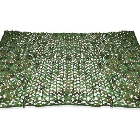 Rechteckiger Sonnenschutz Segel Camouflage Design 4x5 M Grün Karomuster