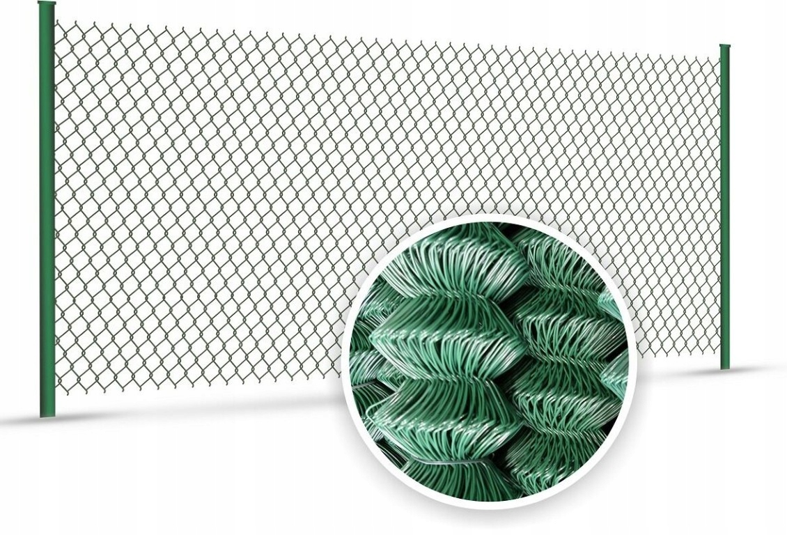 Grün Verzinktes Maschengewebe Mit Pvc-beschichtung, 1,50 X 10 M