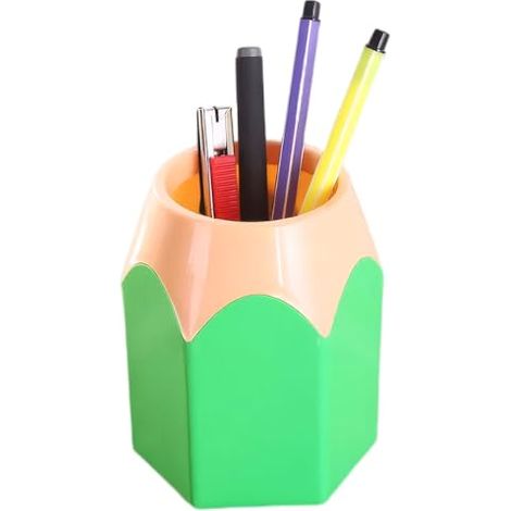 Obelunrp Bleistiftbecher, Süßer Stiftbehälter In Bleistiftform, Kunststoff-stifthalter Für Kinder, Aufbewahrung Für Make-up-pinsel Und Schreibwaren Für Zu Hause Und Büro, Becher