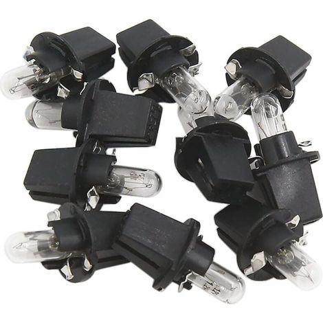 10 Stück Dc 12v, 1,2w T5 Armaturenbrett-lampe, Hellgelb Für Auto-innenbeleuchtung