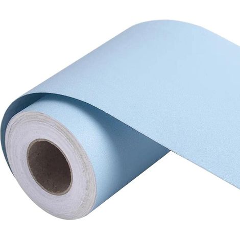 Frises Papier Peint Bleu Clair 10 X 500cm Moulure Murale Autocollant Murals Adhesif Murale Plinthe Adhesive Pvc