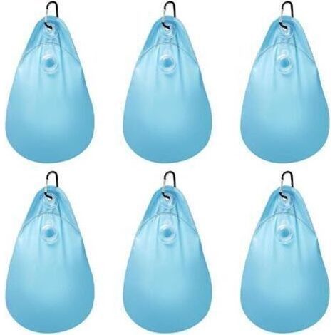 6er-pack Wassersäcke Für Poolabdeckung Mit Haken, Schwere Wassersäcke Für Poolabdeckungen Aus Pvc, Auslaufsicher, Zum Aufhängen Und Befüllen Geeignet, Beschwerungsgewicht Für Winter-poolabdeckung