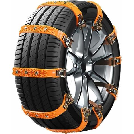 Autoreifen-schneeketten, Universelle Schneeschutzüberzüge Für Reifen, Rutschfeste Auto-reifengürtel Mit Verstellbaren Ketten, Winter-sicherheitszubehör Für Pkw, Suv Und Lkw (10 Stück)