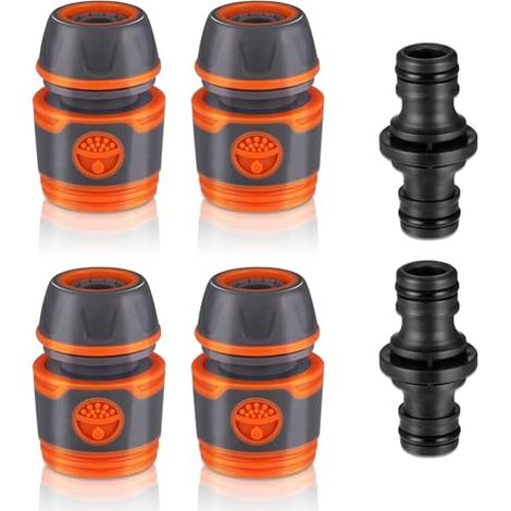 Pmueuff 4-teiliges Schlauchanschluss-set, 13 Mm (1/2 Zoll) Bewässerungsschlauchverbinder, Schnellkupplungen Für Gartenschläuche, Schlauchverlängerungsanschlüsse