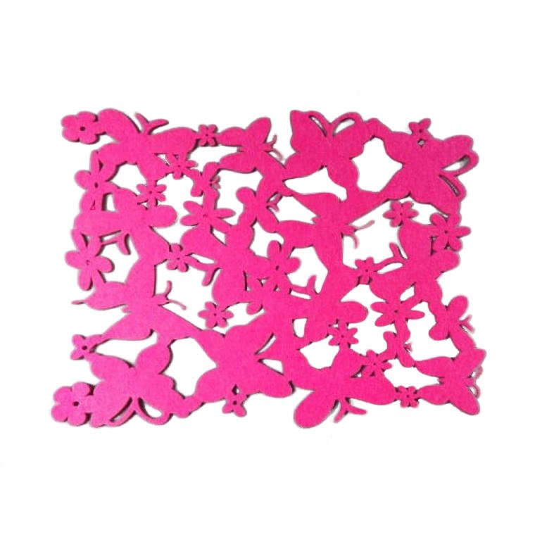 Rechteckige Filzserviette, Rosa Fuchsia