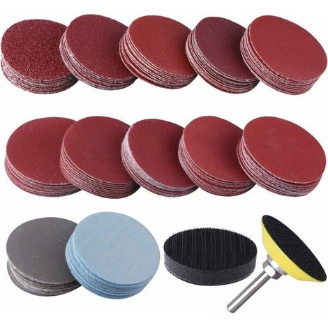 120 Stück Schleifscheiben 50mm Schleifscheiben Korn 60 80 100 180 240 400 600 800 1000 1200 2000 3000 Für Schleifen Fräsen Gravieren