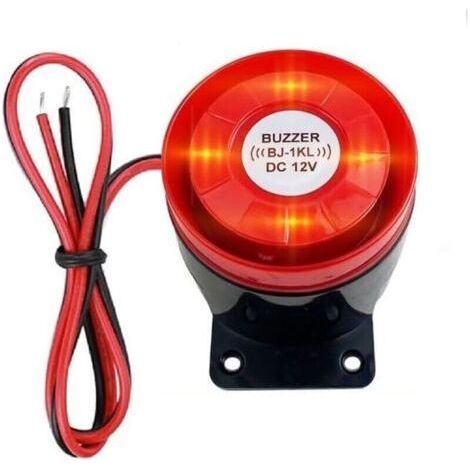 Mini-sirene Mit Stroboskop Und Kabel, 12 V Dc, Akustisches Alarmsystem Mit 120 Db Für Den Hausgebrauch, Rotes Blinklicht
