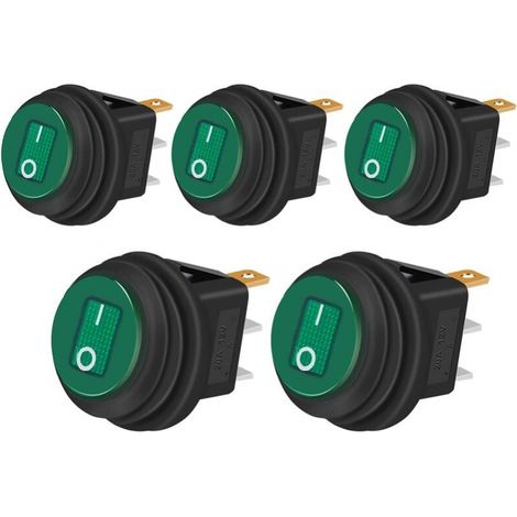 5 Stück Wasserdichter Kippschalter 12v 20a On/off 3 Pins 2 Positionen Kippschalter Mit Led-anzeige Für Auto, Lkw, Boot, Haushaltsgeräte