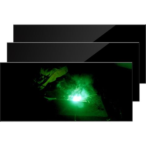 Geschweißter Glas-schutzhelmfilter, 3-teilig, Geschweißte Selbsttönende Scheibe Aus Gehärtetem Glas, 2 Zoll X 4,25 Zoll, Schwarz