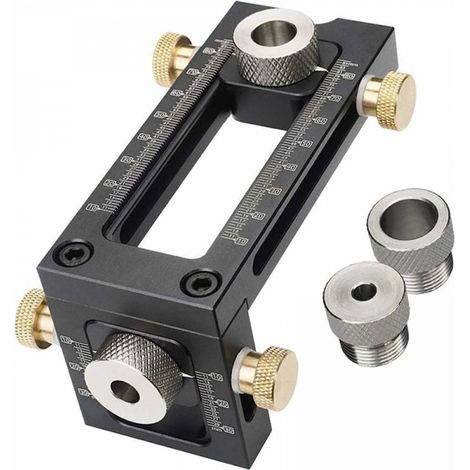 2-in-1-bohrschablone Für Holzarbeiten, Verstellbare Taschenloch-schablone, 4-loch-bohrführungsset In 6/8/10/12 Mm, Dübel-set Für Schrauben Von Bettschränken, Locher-lokalisator