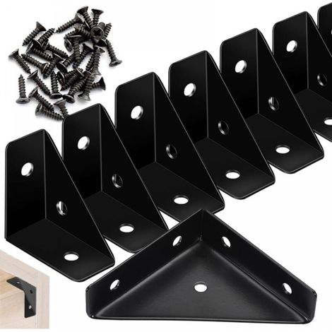 20er-pack Schwarze Metall-eckverbinder Für Schreibtisch- Und Bettkanten, Möbelwinkel, 90°-verbindungswinkel