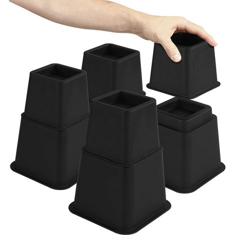8er-set Verstellbare Möbelunterlegscheiben 7,6–20,3 Cm – Robuster Kunststoff – Tragfähigkeit Bis Zu 600 Kg – Passend Für Die Meisten Möbel