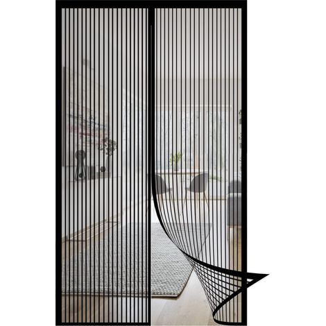 Tür-moskitonetz, 120 X 210 Cm, Insektenschutz, Langlebig, Reißfest, Für Küche, Schlafzimmer, Klimatisierte Räume, Schwarz