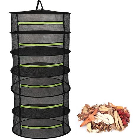 6 Trocknungsnetze, Pflanzentrockner, Pflanzen-trockennetz, Hängender Kräutertrockner, Kräutertrockner, Trockennetz Für Kräuter Zum Trocknen Von Kräutern, Knospen, Fisch Und Kleidung (schwarz)