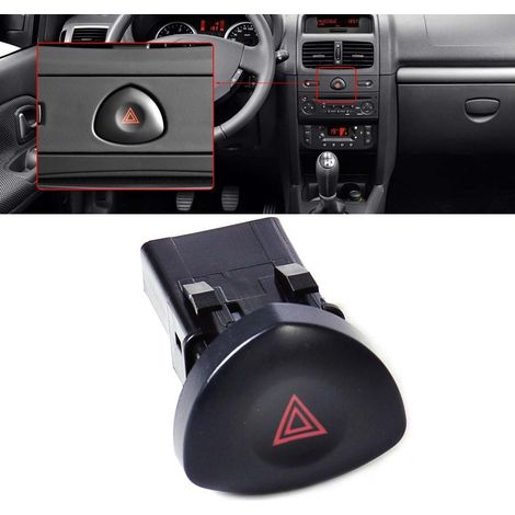 Warnblinkerschalter Für Clio 2 Notlichtschalter Warnblinkschalter Für Clio Mk 2 Schwarz 8200442723
