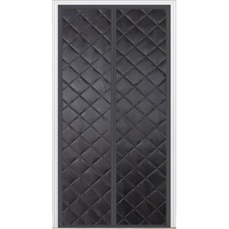 Magnetischer Isolations-türvorhang, Kälteschutz, Lichtblockierung, Schalldämmung, 100 X 220 Cm (schwarz)
