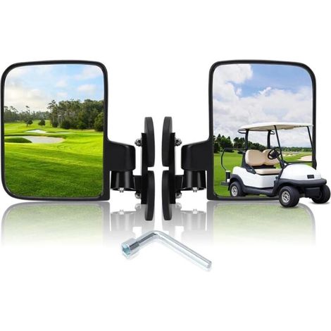 Verstellbare Magnetische Seitenspiegel Für Transportwagen, Konvexe Magnetspiegel Für Golfwagen, Utv, Traktoren, Transportwagen, Gabelstapler Und Vibrationswalzen