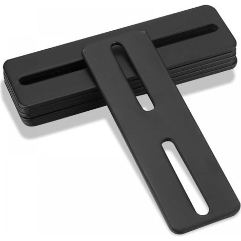 10er-pack Verstellbare Flachverbinder, Flache Reparaturplatten Mit Schlitzen, Metallbefestigungen Für Die Holzmontage, Verbindungsplatte, Schwarze Flache Eckhalterung Mit Verlängertem Schlitz
