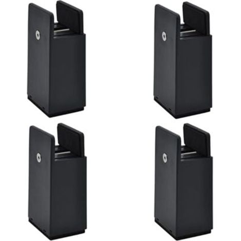 Möbelstützen – 4er-set Verstellbare Möbelfüße Zur Höhenverstellung – Schwarz – Höhe 100 Mm – Geeignet Für 10–37 Mm