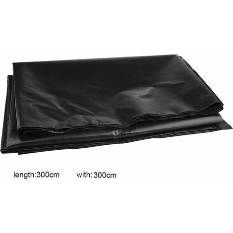Liner Für Becken 3 X 3 M – Schwarz Aus Pe-hd-kautschuk – Loch- Und Stoßfest – Für Teiche Und Wassergärten - Schwarz 3 X