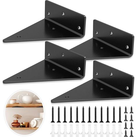 Regalträger-wandhalterung-stahl-industrieller Regalträger-130x140mm-schwimmender Regalträger 4 Stück-wandregal