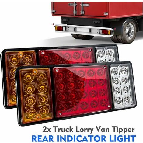 2er-set 36-led-rückleuchten Für Autos, 12 V – Stoßfest Und Korrosionsbeständig – Wasserdicht Für Die Straßensicherheit