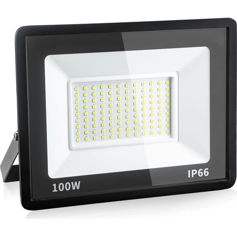 Led-außenstrahler, 100-265 Volt, Led-strahler Mit Aluminiumgehäuse, Wasserdichter Außenstrahler, Hohe Helligkeit, Lineare Projektion Ohne Stecker, 100 Watt
