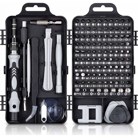 115-in-1-precisionsschraubendreher-set, Tragbares Magnetisches Präzisionsschraubendreher-reparaturset Für Computer/laptop/iphone/brille/uhr/smartphone, Schwarz