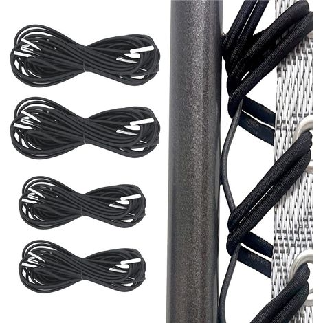 Elastische Bänder Für Liegestuhl Universal 4 Stk. (2x2,2m+2x1,4m) Für Relaxsessel Zero Gravity Elastisch Sessel Elastik Band Chaise Longue, Lange Ersetzt Obere Kurze Ersetzt Untere (schwarz)