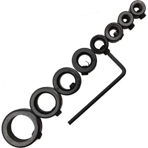 3–16 Mm Tiefenanschlag-ring Für Bohrer, Positionierbarer Tiefenstoppring, Langlebiges Holzbohrer-zubehör Mit Inbusschlüssel (8 Stück Tiefenanschlagringe)